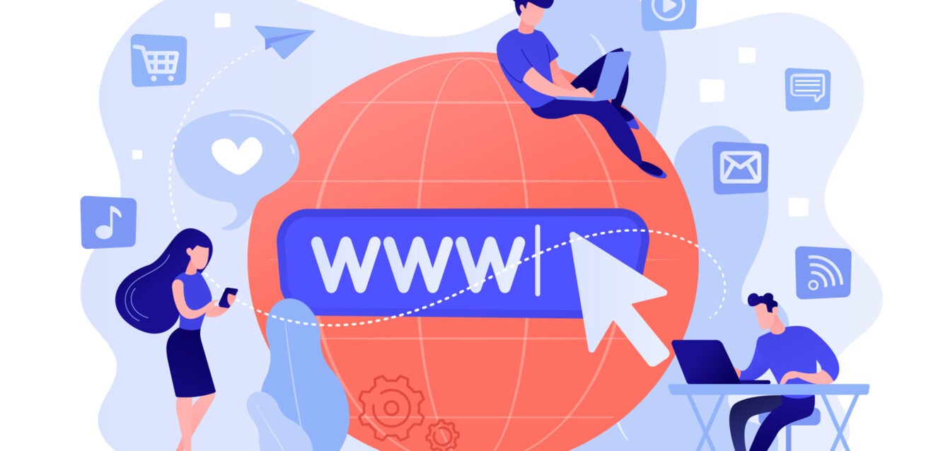 Internet addiction concept vector illustration. Internet addiction concept vector illustration.