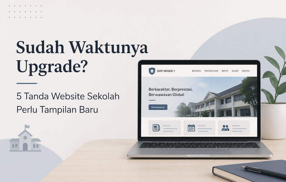 Sudah Waktunya Upgrade? 5 Tanda Website Sekolah Perlu Tampilan Baru Sudah Waktunya Upgrade? 5 Tanda Website Sekolah Perlu Tampilan Baru